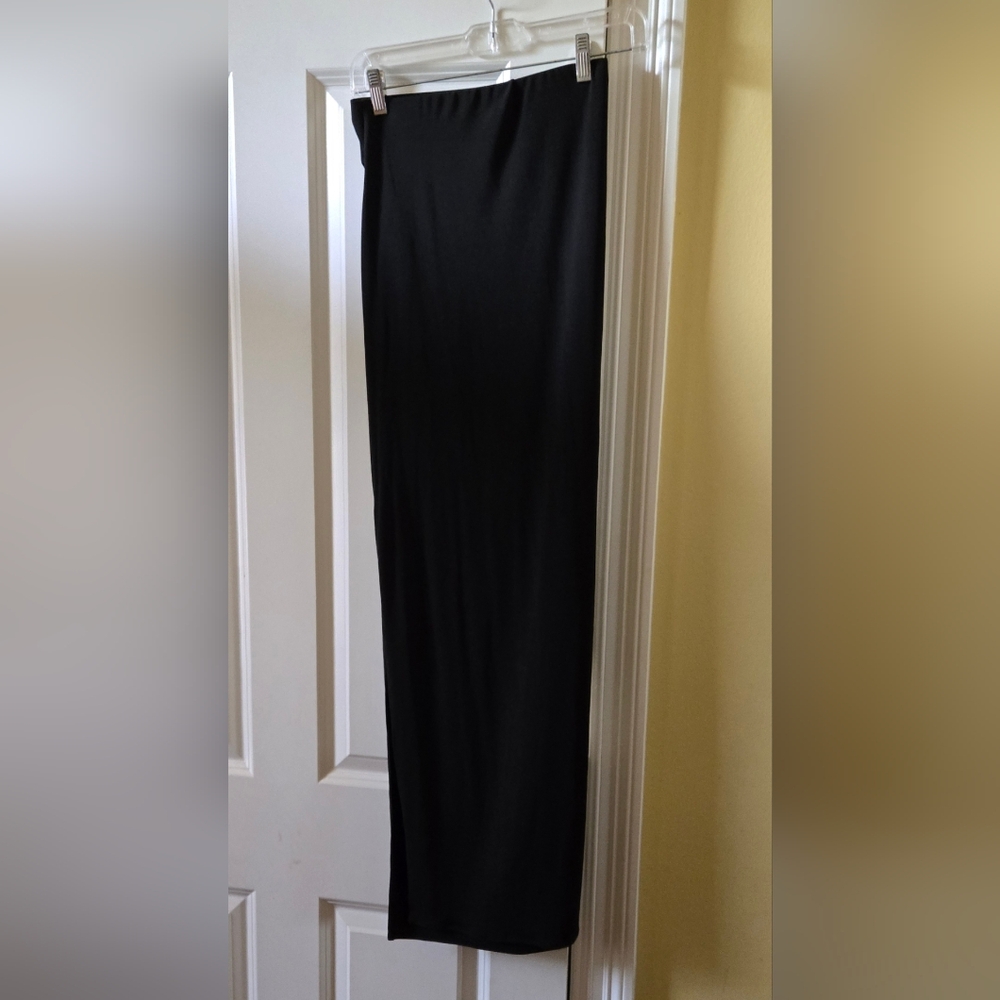 Moda International Women's Black Pencil Maxi Skirt for Work Or A Night Out Y2k